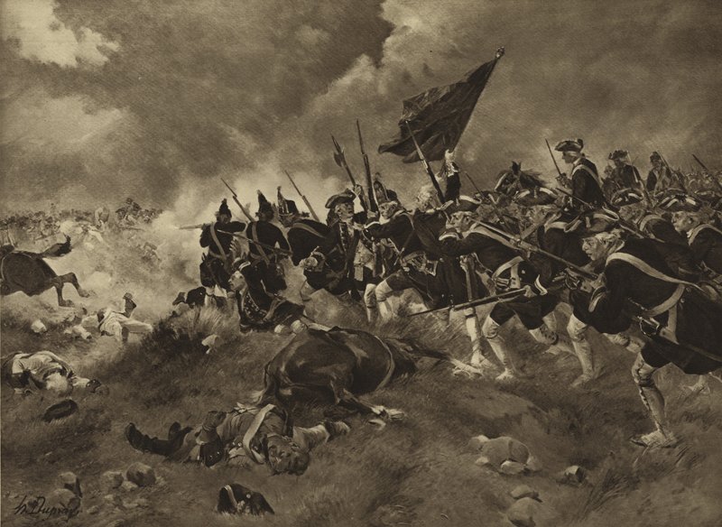 Dettingeni csata, 1743 (mélynyomás) alkotó: Henri Louis Dupray