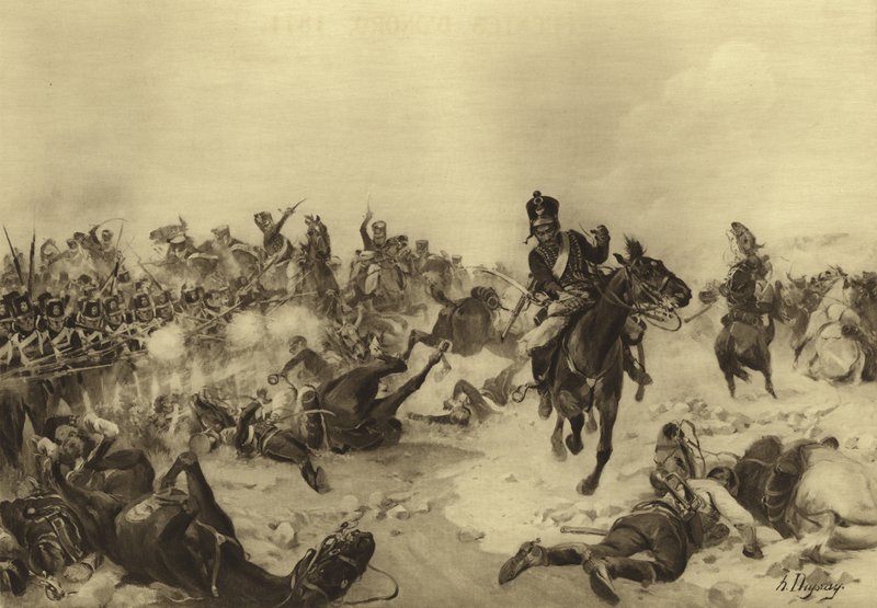 Fuentes de Onoro-i csata, 1811 (mélynyomás) alkotó: Henri Louis Dupray