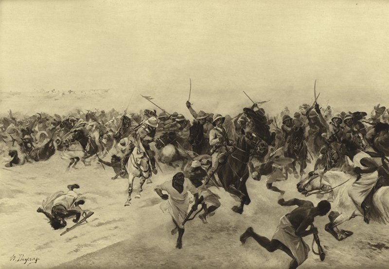 Omdurmani csata, 1899 (mélynyomás) alkotó: Henri Louis Dupray