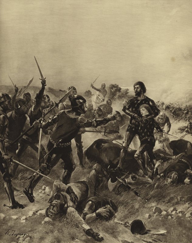 Poitiers-i csata, 1356 (mélynyomás) alkotó: Henri Louis Dupray