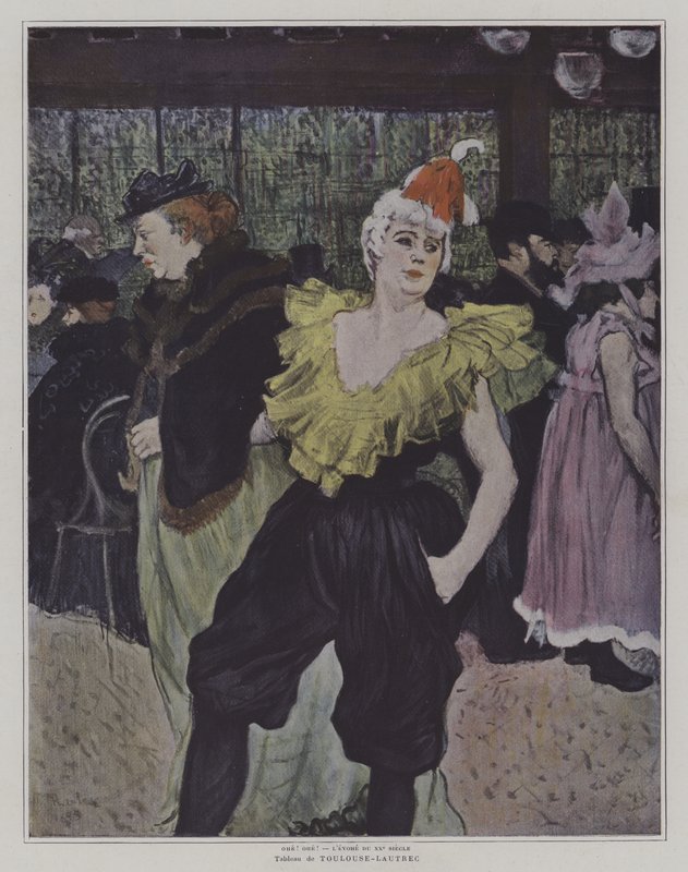 Cha-U-Kao bohócság a Moulin Rouge-ban alkotó: Henri de Toulouse Lautrec