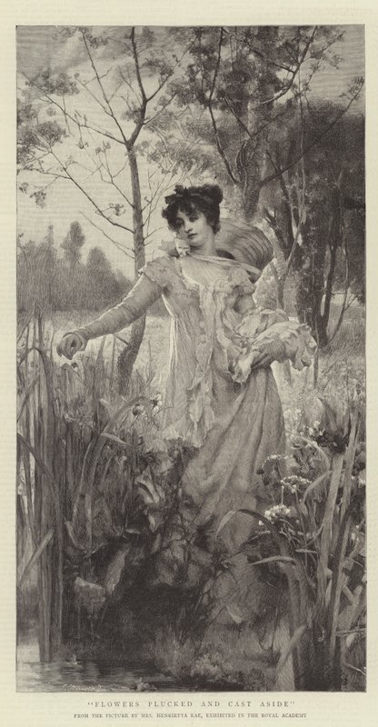 Virágok letépve és félredobva alkotó: Henrietta Rae