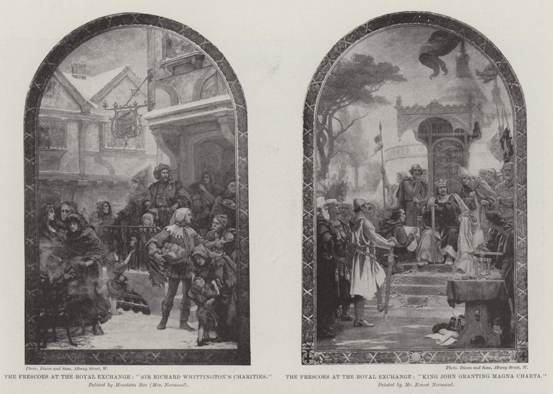 A freskók a királyi börzén alkotó: Henrietta Rae