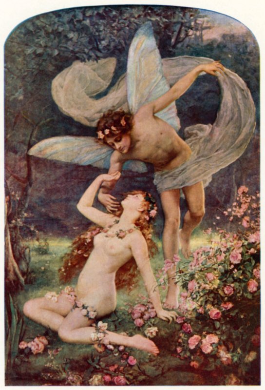 Zephyrus Wooing Flora alkotó: Henrietta Rae
