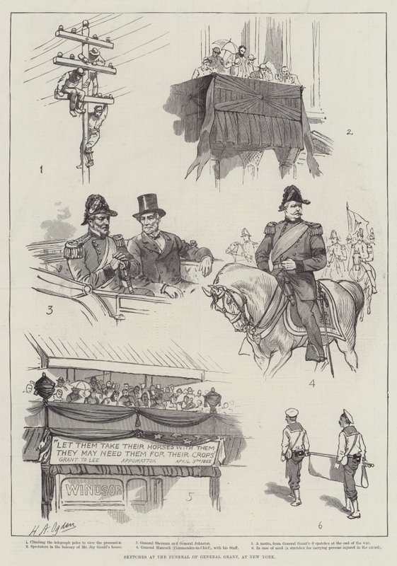 Vázlatok Grant tábornok temetésén, New Yorkban alkotó: Henry Alexander Ogden