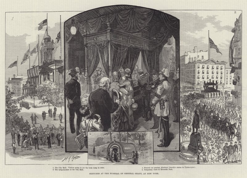 Vázlatok Grant tábornok temetésén, New Yorkban alkotó: Henry Alexander Ogden