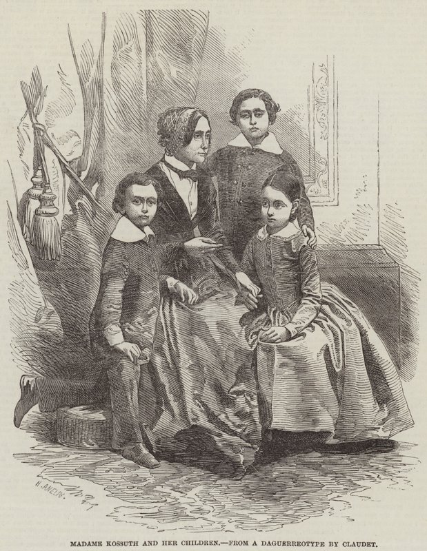 Kossuthné és gyermekei alkotó: Henry Anelay