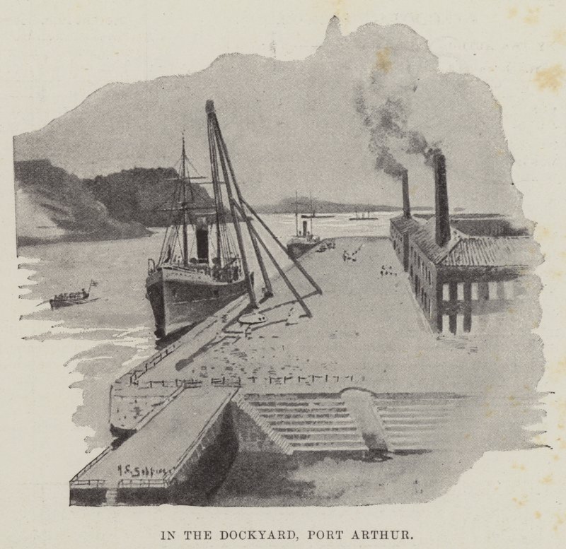 A hajógyárban, Port Arthurban alkotó: Henry Charles Seppings Wright
