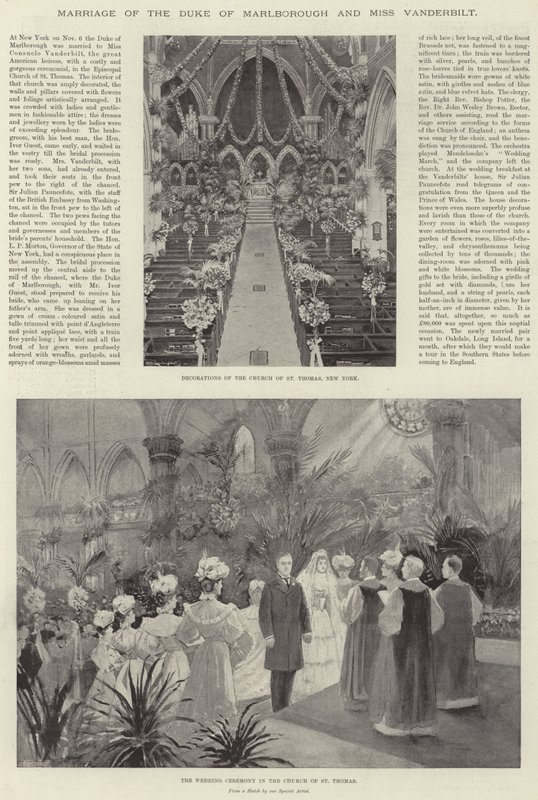 Marlborough hercegének és Vanderbilt kisasszonynak a házassága alkotó: Henry Charles Seppings Wright
