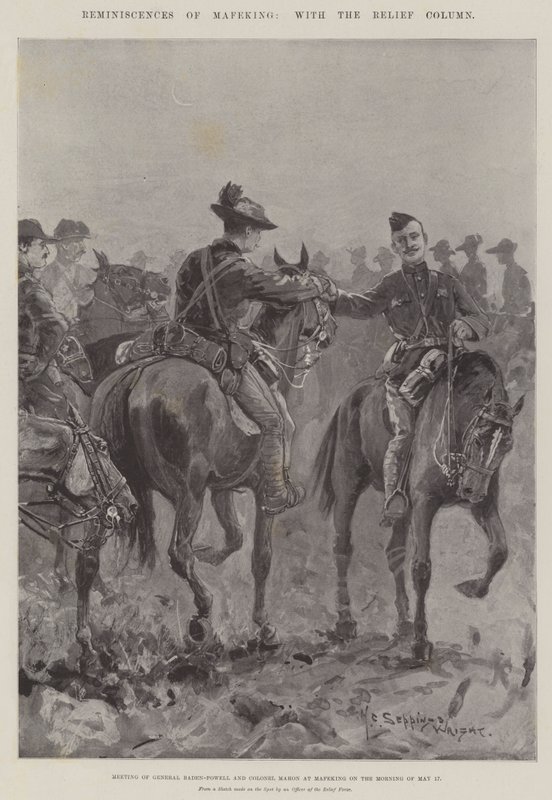 Mafeking emlékei, a domborműves oszloppal alkotó: Henry Charles Seppings Wright