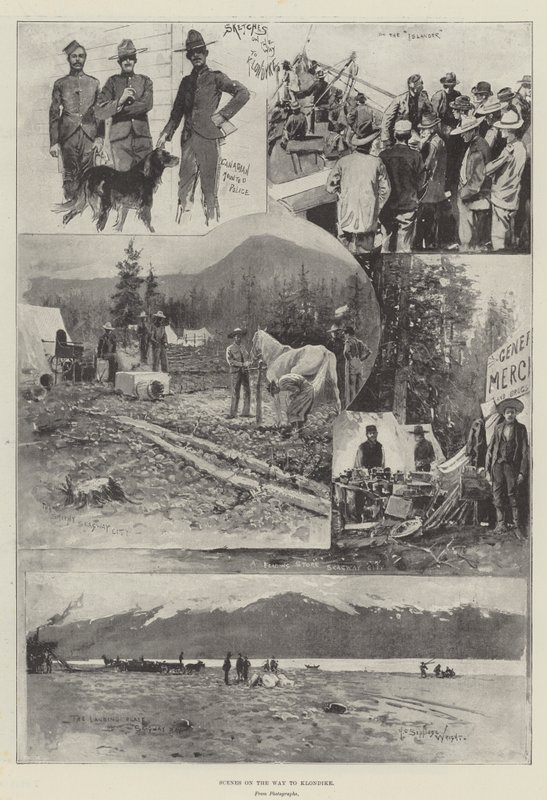 Jelenetek a Klondike felé vezető úton alkotó: Henry Charles Seppings Wright
