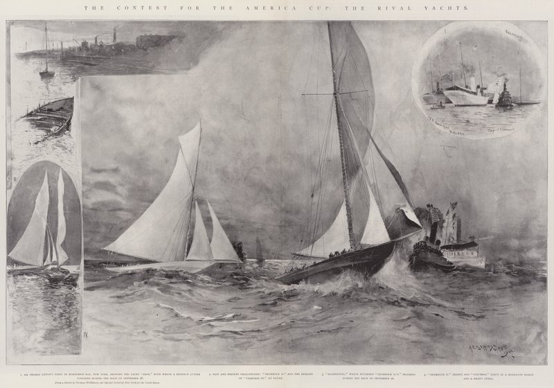 A verseny az Amerika Kupáért, a rivális jachtok alkotó: Henry Charles Seppings Wright