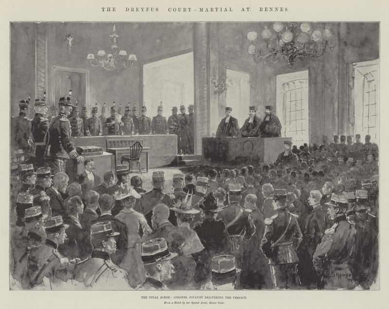 A Dreyfus hadbíróság Rennes-ben alkotó: Henry Charles Seppings Wright