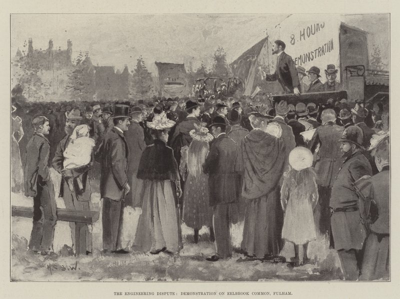The Engineering Dispute, Demonstration on Eelbrook Common, Fulham alkotó: Henry Charles Seppings Wright