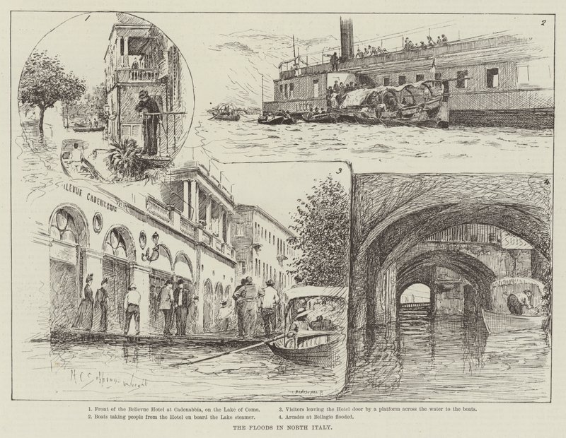 Árvíz Észak-Olaszországban alkotó: Henry Charles Seppings Wright