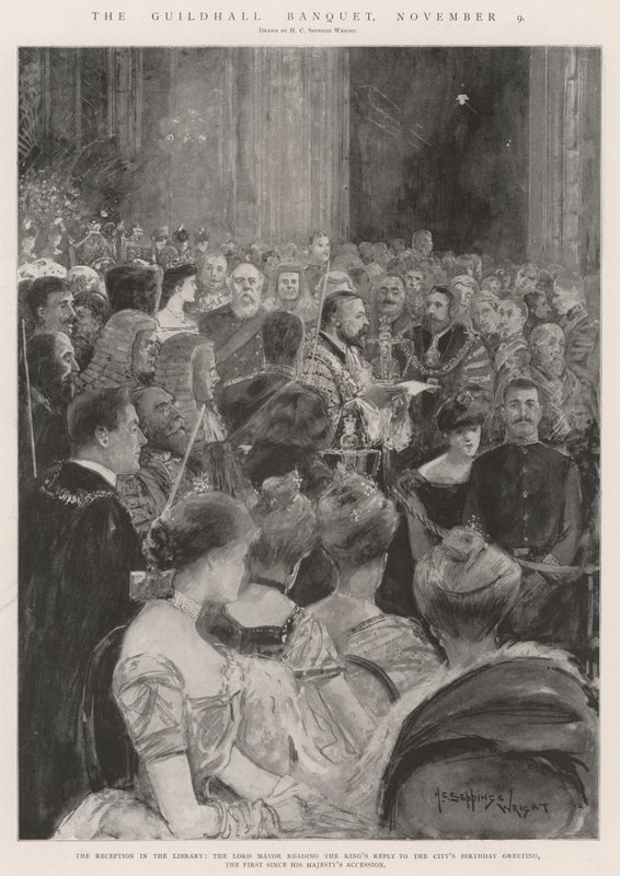 A Guildhall bankett, november 9 alkotó: Henry Charles Seppings Wright