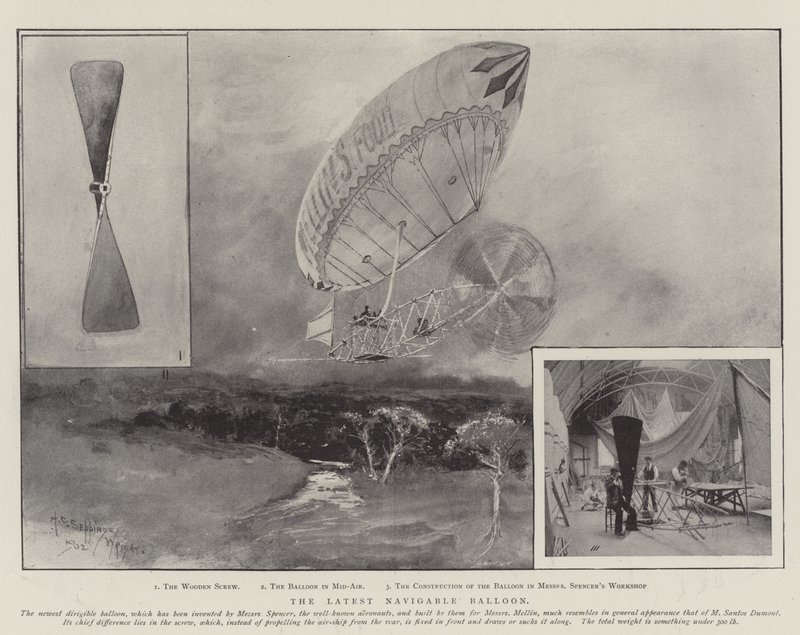 A legújabb navigálható léggömb alkotó: Henry Charles Seppings Wright