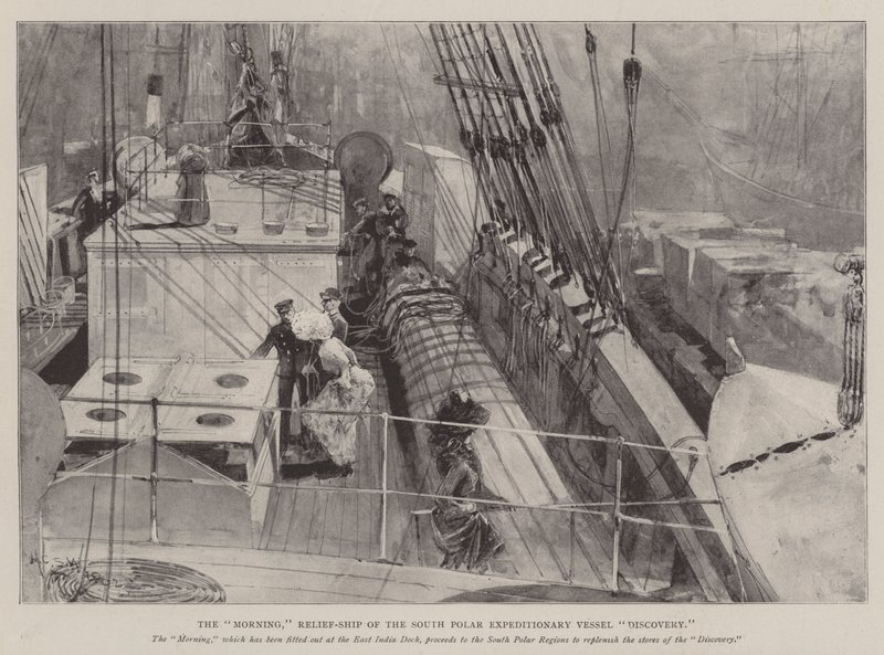 A déli sarki expedíciós hajó felfedezésének reggel, segélyhajója alkotó: Henry Charles Seppings Wright