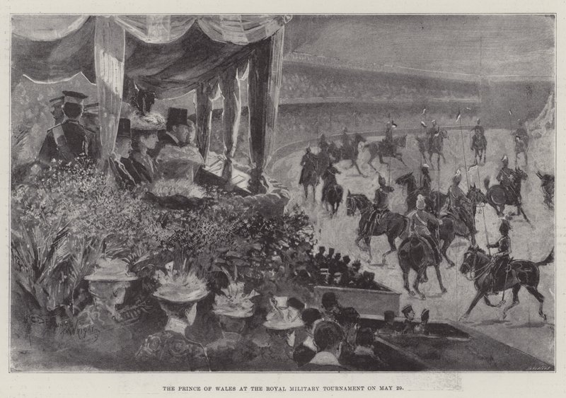 A walesi herceg a Királyi Katonai Tornán május 29-én alkotó: Henry Charles Seppings Wright