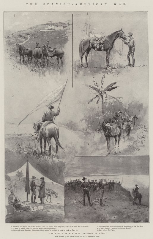 A spanyol-amerikai háború, a San Juan-i csata, Santiago de Cuba alkotó: Henry Charles Seppings Wright