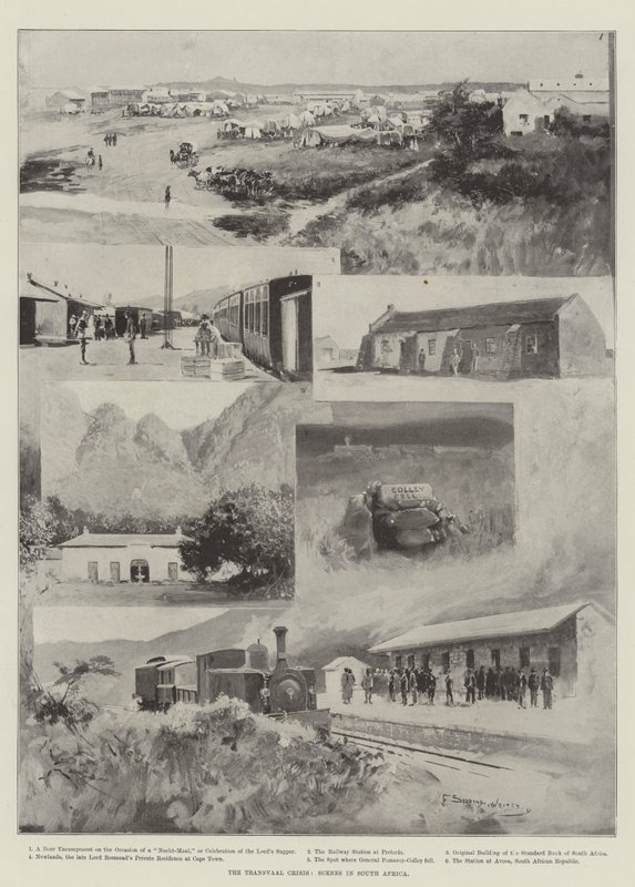 A transzváli válság, jelenetek Dél-Afrikában alkotó: Henry Charles Seppings Wright