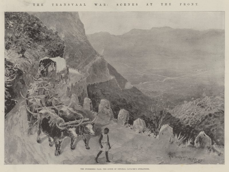 A transzvaali háború, jelenetek a fronton alkotó: Henry Charles Seppings Wright