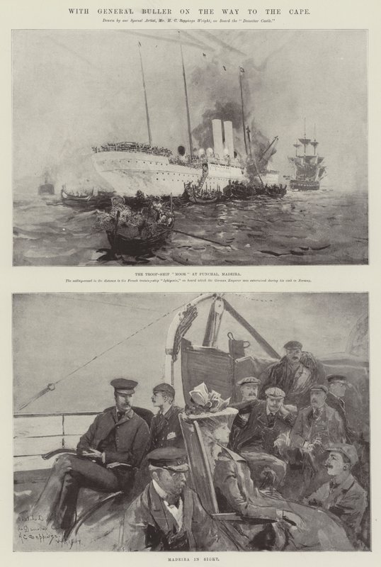 Buller tábornokkal a Fok felé vezető úton alkotó: Henry Charles Seppings Wright