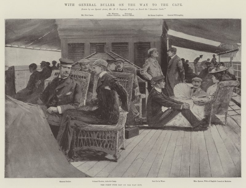Buller tábornokkal a Fok felé vezető úton alkotó: Henry Charles Seppings Wright