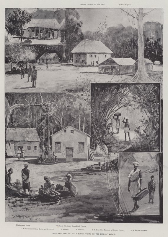 Az Ashanti Field Force-val, kilátások a márciusi vonalra alkotó: Henry Charles Seppings Wright