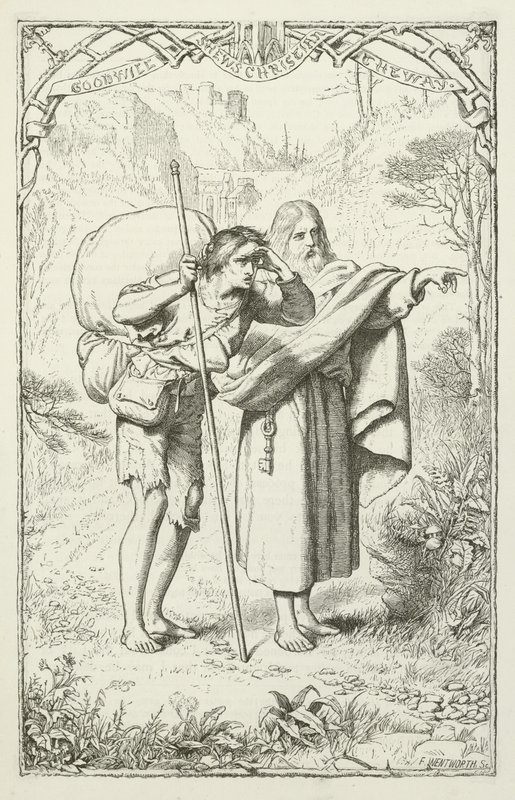 Illusztráció: John Bunyan A zarándok haladásához alkotó: Henry Courtney Selous