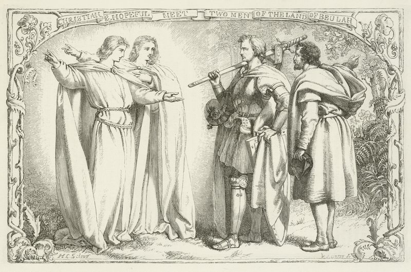 Illusztráció: John Bunyan A zarándok haladásához alkotó: Henry Courtney Selous