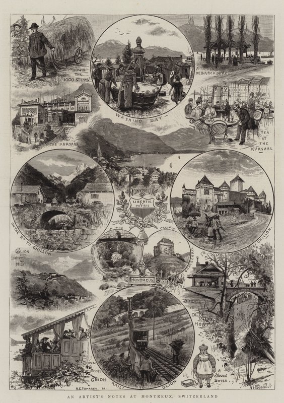 Egy művész feljegyzései Montreux-ban, Svájcban alkotó: Henry Edward Tidmarsh