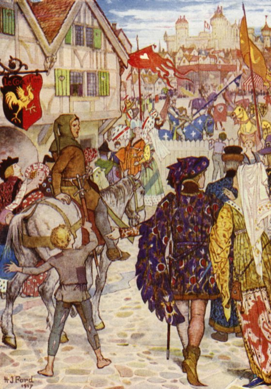 Bertrand Rennes-be lovagol a tornára alkotó: Henry Justice Ford