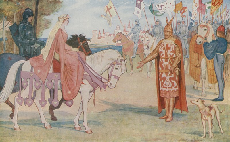 Lancelot elviszi Gueneverét Arthurhoz alkotó: Henry Justice Ford