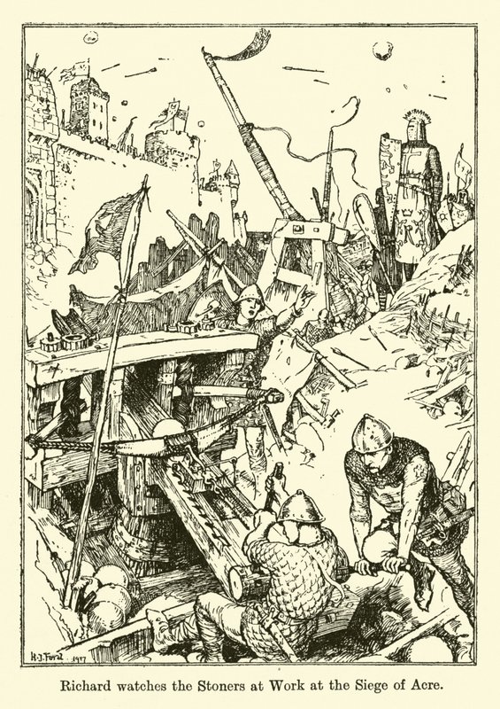 Richard nézi a Stoners at Work at the Siege of Acre című filmet alkotó: Henry Justice Ford
