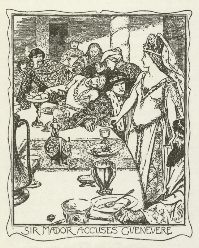 Sir Mador megvádolja Gueneverét alkotó: Henry Justice Ford
