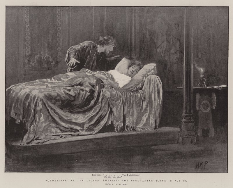 Cymbeline a Lyceum Színházban, a Hálószoba jelenet a II alkotó: Henry Marriott Paget