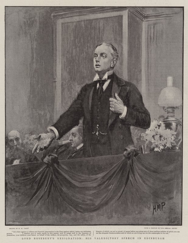 Lord Roseberys lemondó beszéde Edinburgh-ban alkotó: Henry Marriott Paget