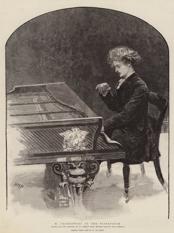 M Paderewski a Pianoforte-ban alkotó: Henry Marriott Paget