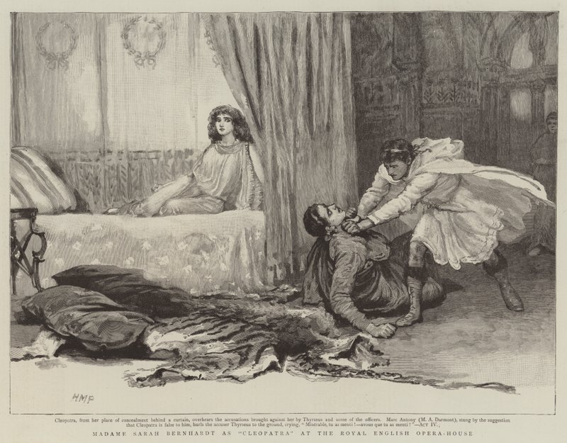 Madame Sarah Bernhardt Kleopátrában az Angol Királyi Operaházban alkotó: Henry Marriott Paget