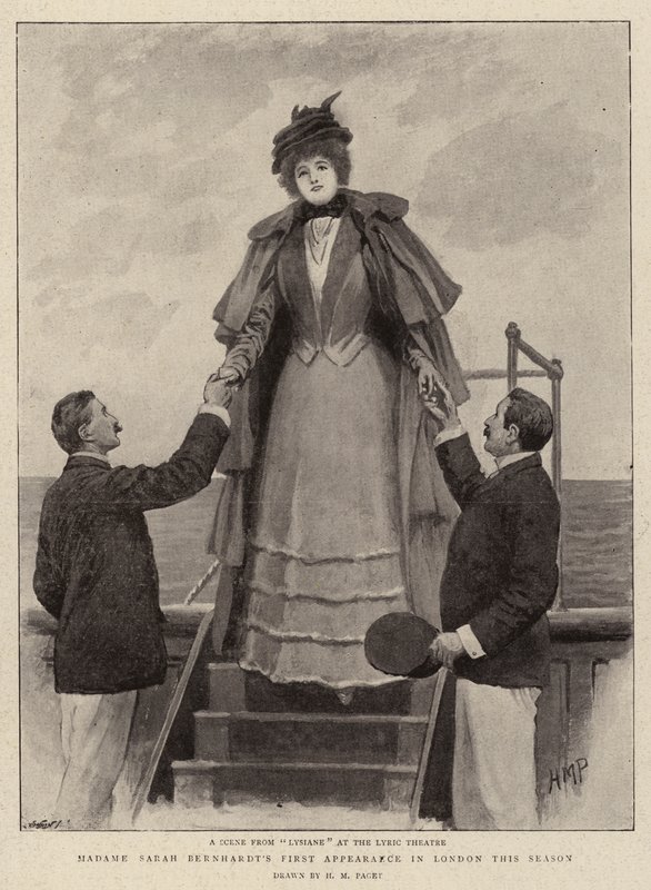 Madame Sarah Bernhardt első fellépése Londonban ebben a szezonban alkotó: Henry Marriott Paget