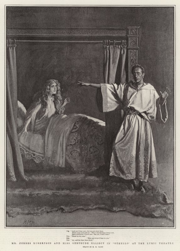 Mr. Forbes Robertson és Miss Gertrude Elliott az Othelloban a Lyric Theatre-ben alkotó: Henry Marriott Paget