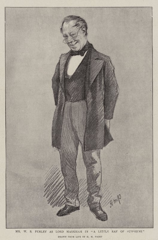 Mr W S Penley Lord Markham szerepében az A Little Ray of Sunshine című filmben alkotó: Henry Marriott Paget