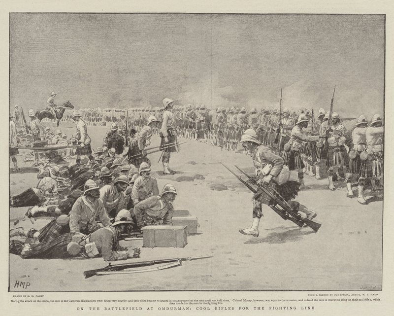 Az Omdurman-i csatatéren Cool Rifles for the Fighting Line alkotó: Henry Marriott Paget