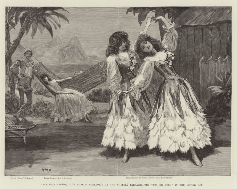 Robinson Crusoe, a gárda burleszkje a Chelsea laktanyában, a Pas de Deux a második felvonásban alkotó: Henry Marriott Paget