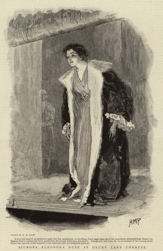 Signora Eleonora Duse a Drury Lane Színházban alkotó: Henry Marriott Paget
