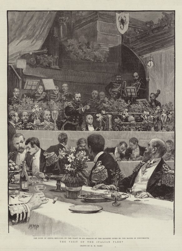 Az olasz flotta látogatása alkotó: Henry Marriott Paget