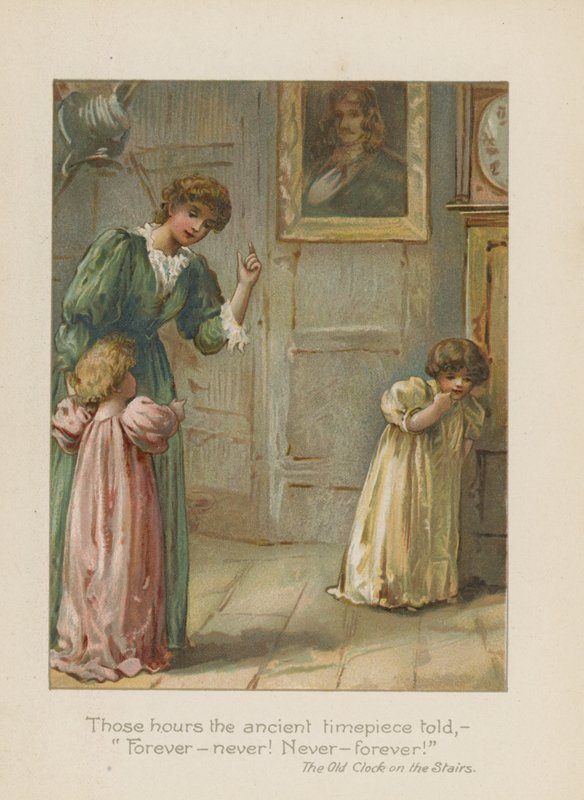 Azokat az órákat az ősi óra mondta - Örökre - soha! Soha - örökké! (chromolitho) alkotó: Henry Marriott Paget