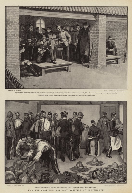Háborús előkészületek, katonai tevékenység Portsmouthban alkotó: Henry Marriott Paget