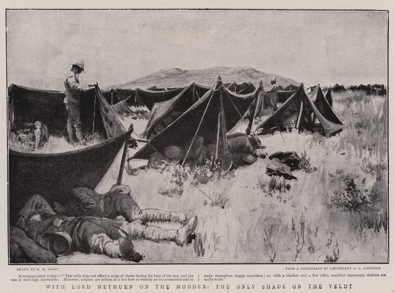 Lord Methuen a Modderen, az egyetlen árnyék a Veldtben alkotó: Henry Marriott Paget